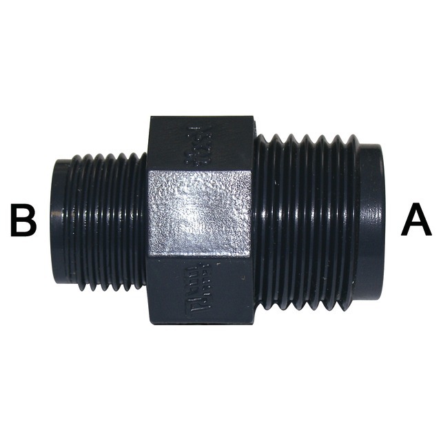 Mamelon Polypropylene Double Reduit Male 2" 50X60 - Male 1"1/2 40X49 référence fournisseur 33055671